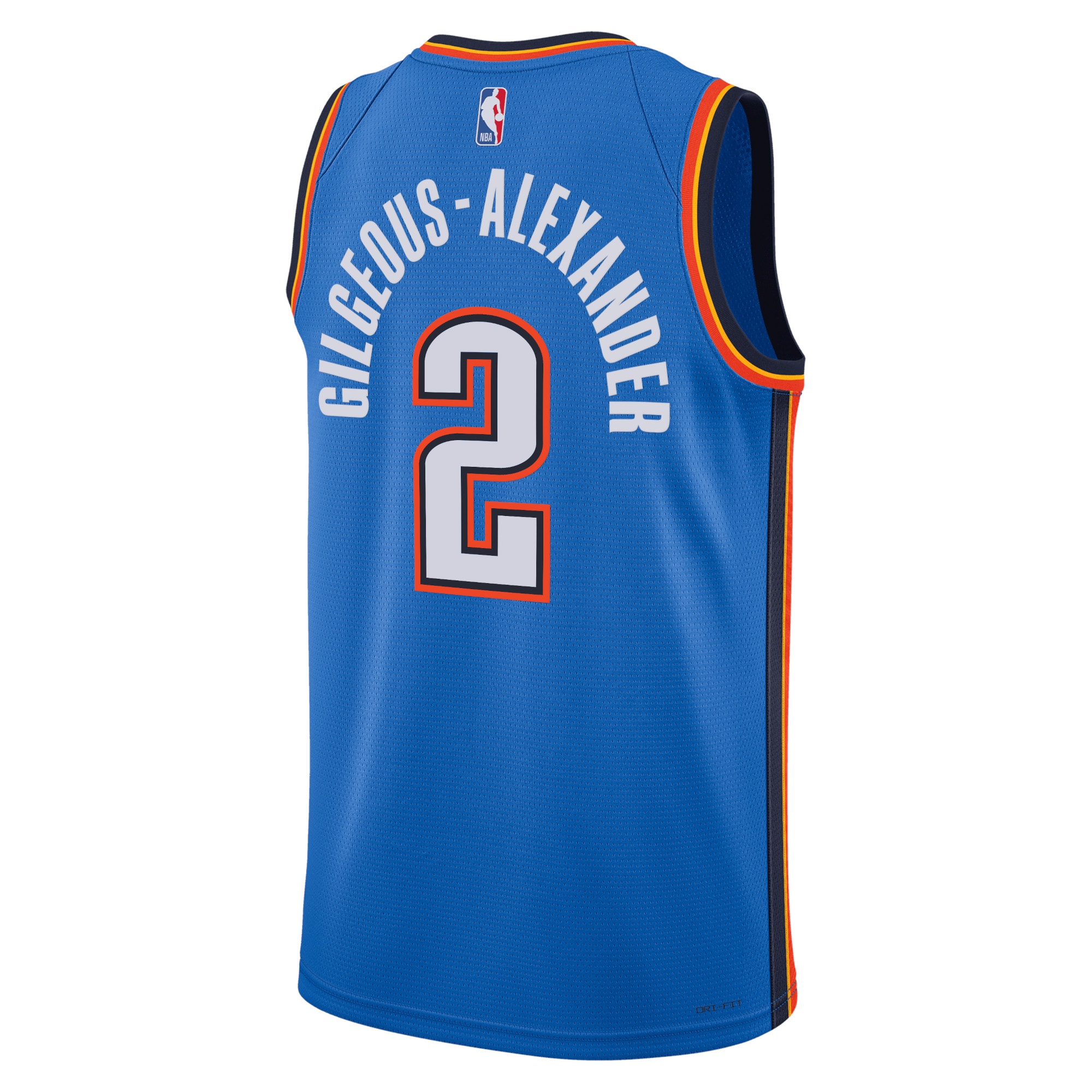 Alternative view of Oklahoma City Thunder Icon Edition Swingman Basketball Jersey - Blue - Shai Gilgeous-Alexander - Unisex - JS491 