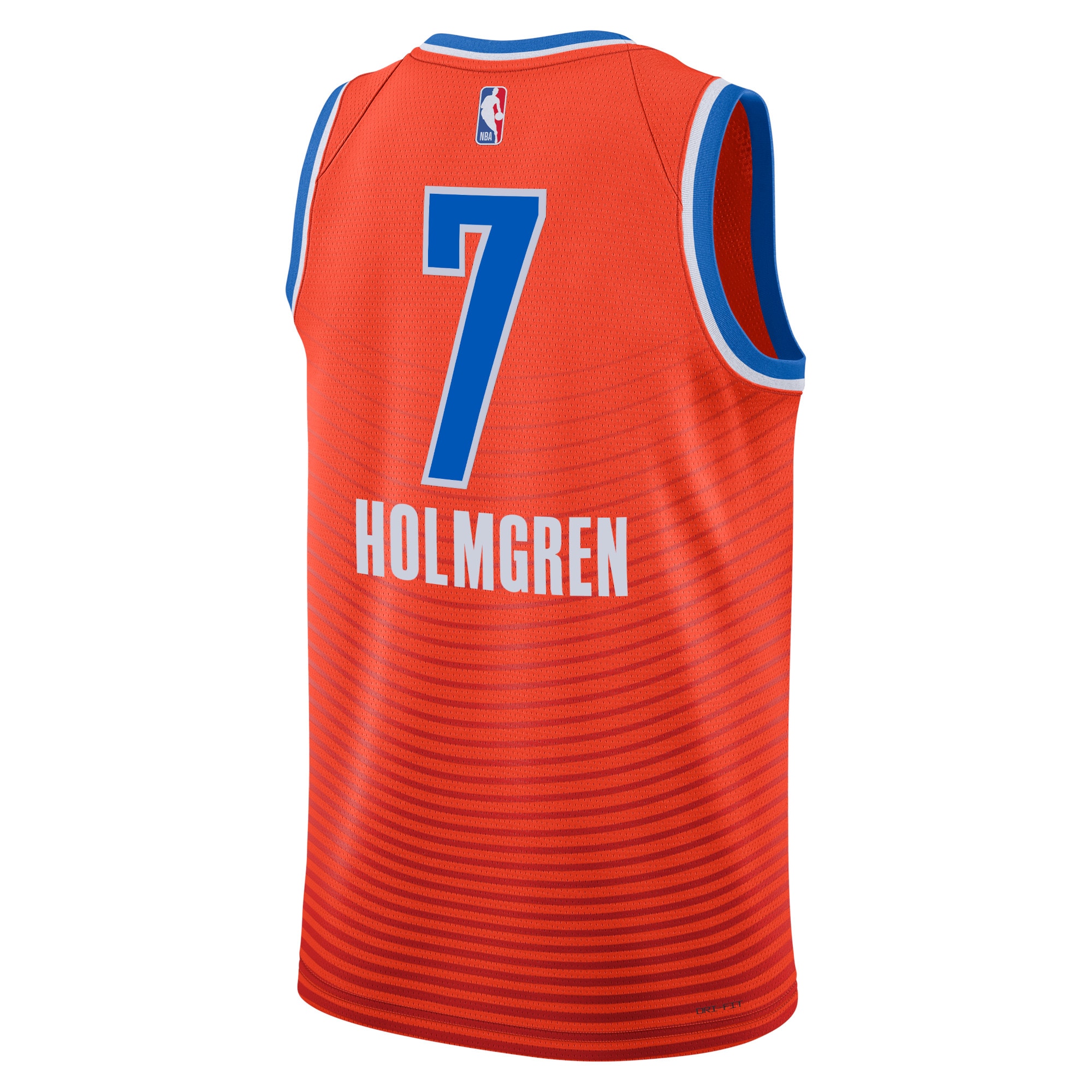 Alternative view of Oklahoma City Thunder Jordan Statement Edition Swingman Jersey - Orange - Chet Holmgren - Unisex - JS670 