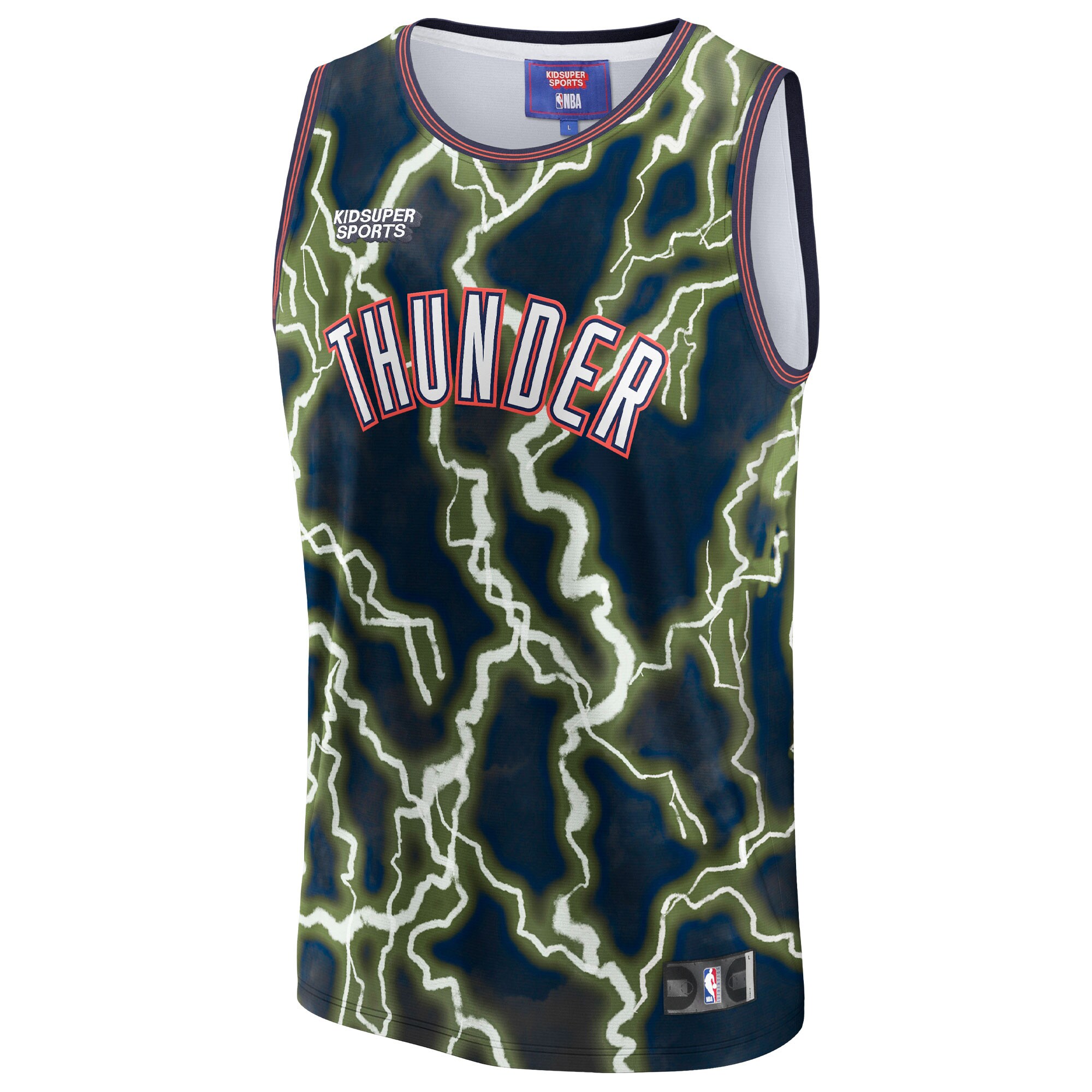 Alternative view of Oklahoma City Thunder Nba & Kidsuper Studios By Fanatics Unisex Hometown Basketball Jersey - Black