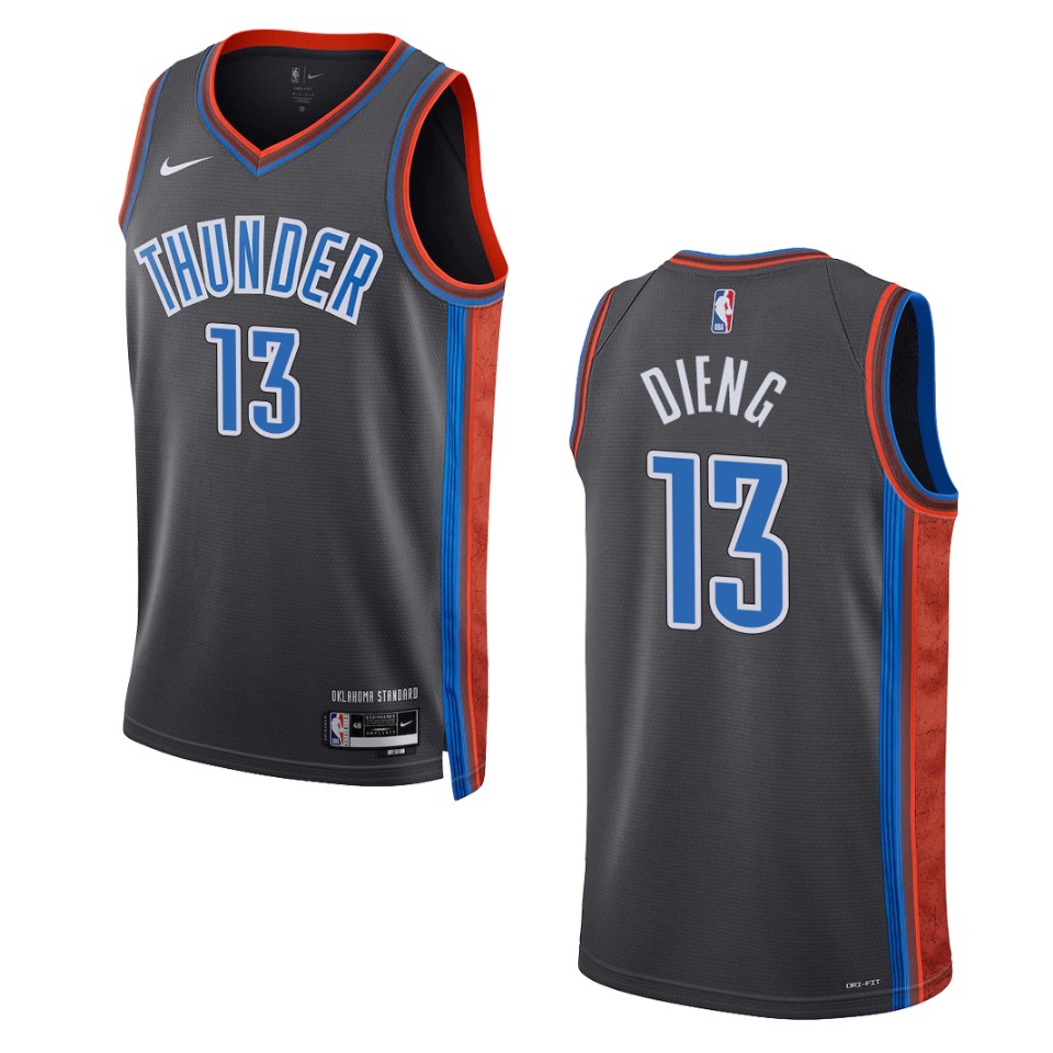 Oklahoma City Thunder Ousmane Dieng 2022-23 City Edition Gray Swingman Basketball Jersey