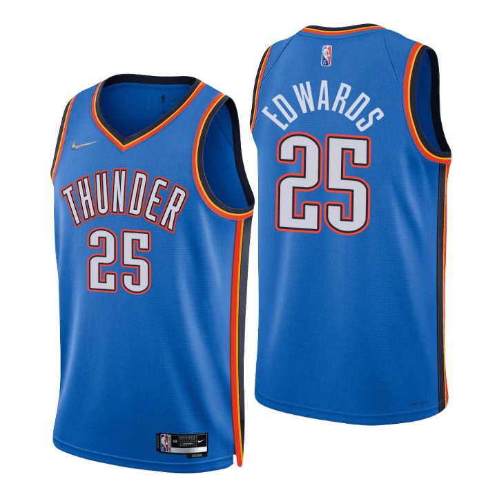 Oklahoma City Thunder Rob Edwards 75th Anniversary Diamond Basketball Jersey Icon