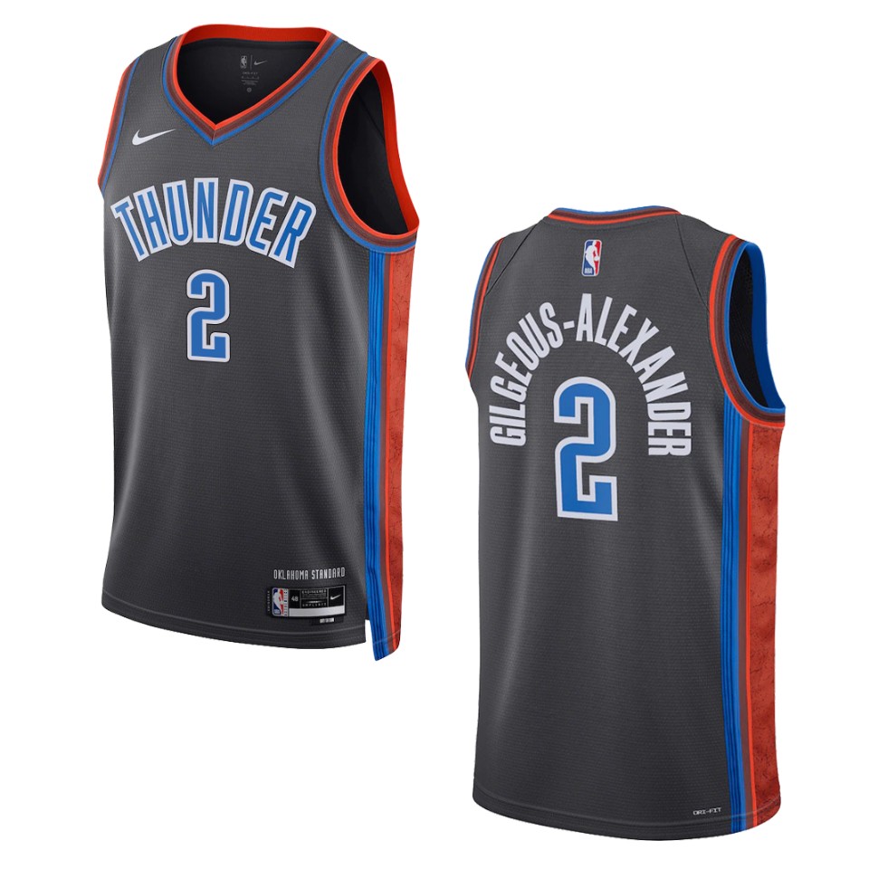 Oklahoma City Thunder Shai Gilgeous-alexander 2022-23 City Edition Gray Swingman Basketball Jersey