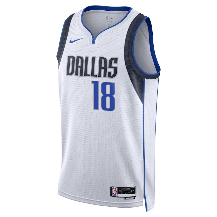 Alternative view of Olivier-Maxence Prosper 18 Dallas Mavericks 2024 FINALS PATCH Swingman Basketball Jersey - Association Edition - White - JS865 