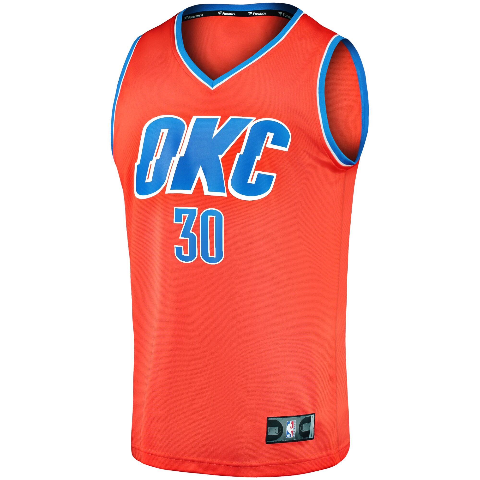 Alternative view of Olivier Sarr Oklahoma City Thunder Fanatics Youth Fast Break Replica Player Basketball Jersey - Statement Edition - Orange