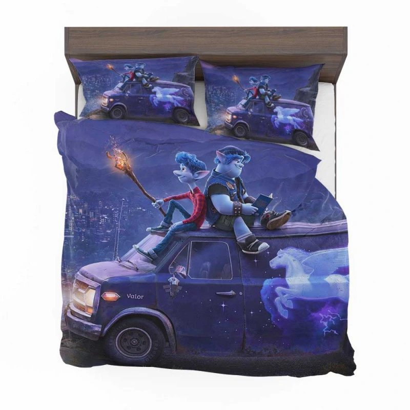 Alternative view of Onward Movie Barley Lightfoot Ian Lightfoot Bedding Set - Custom Bedding Set