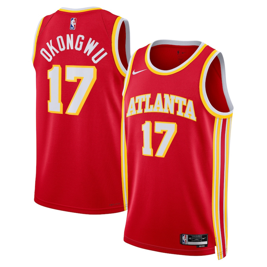 Onyeka Okongwu 17 Atlanta Hawks Unisex Swingman Basketball Jersey - Icon Edition - Red - JS247 