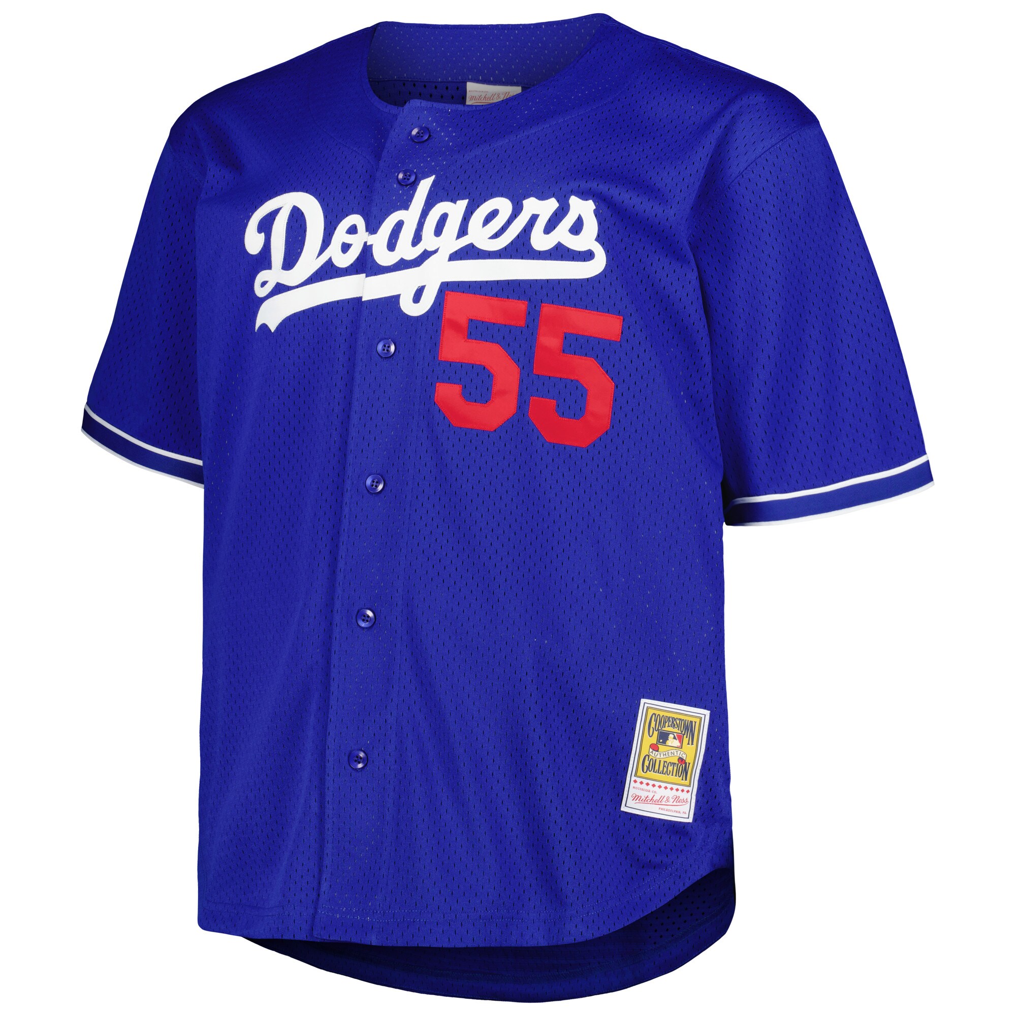 Alternative view of Orel Hershiser Los Angeles Dodgers Mitchell & Ness Big & Tall Cooperstown Collection Batting Practice Replica Baseball Jersey - Royal