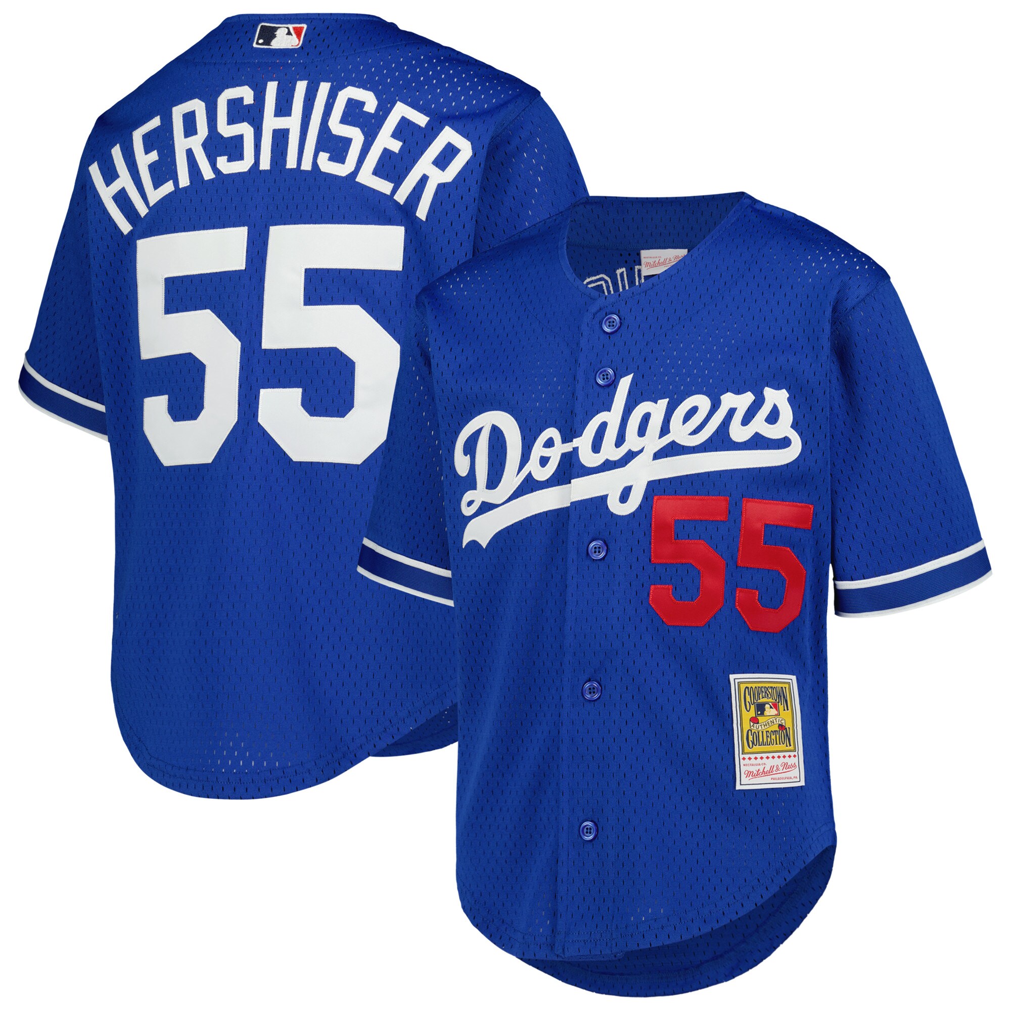 Orel Hershiser Los Angeles Dodgers Mitchell & Ness Youth Cooperstown CollectionÃƒâ€šÃ‚Â mesh Batting Practice Baseball Jersey - Royal