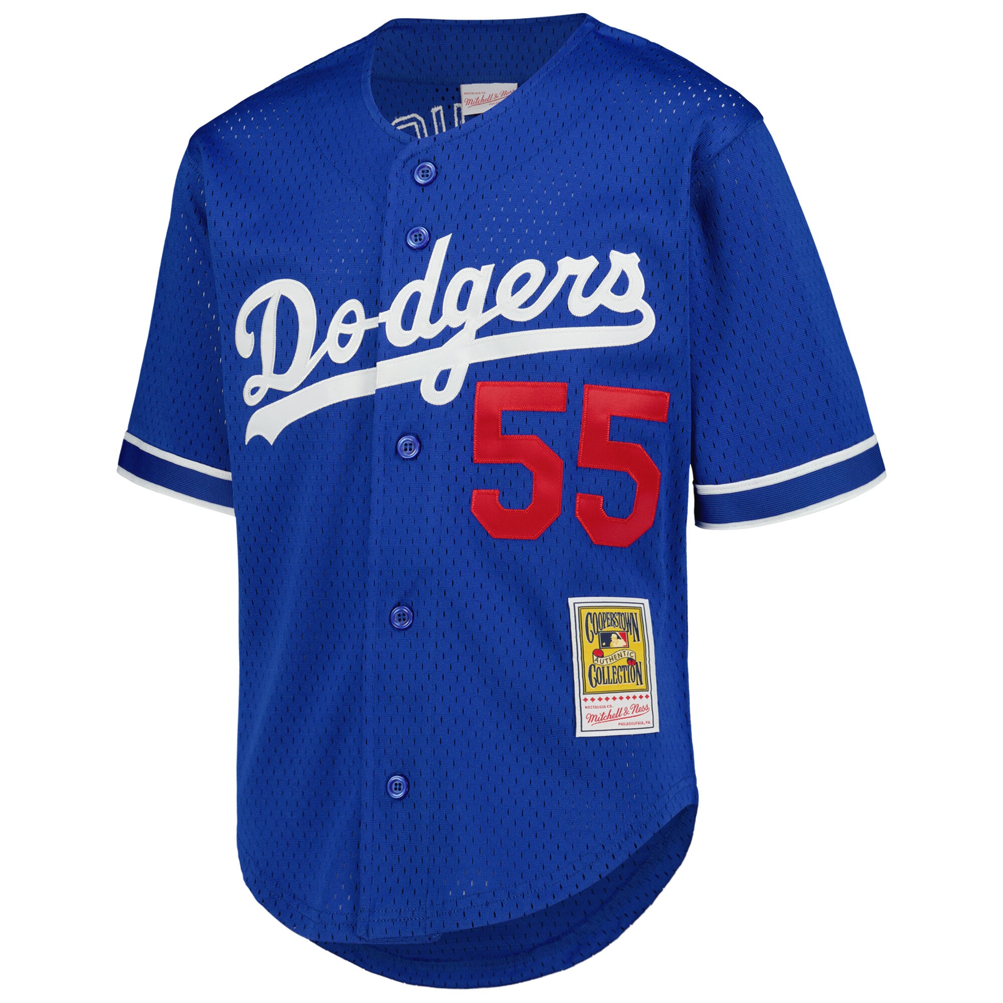 Alternative view of Orel Hershiser Los Angeles Dodgers Mitchell & Ness Youth Cooperstown CollectionÃƒâ€šÃ‚Â mesh Batting Practice Baseball Jersey - Royal