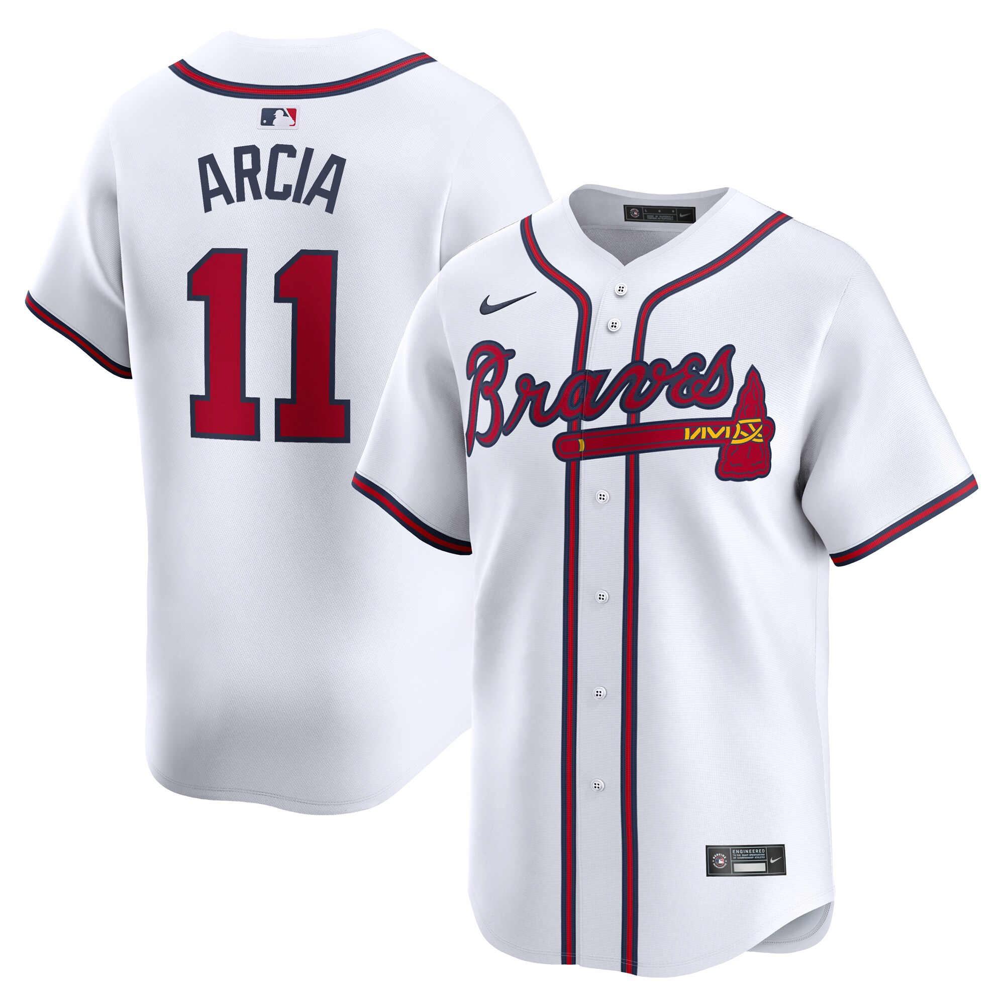 Orlando Arcia Atlanta Braves Home Limited Player Baseball Jersey - White