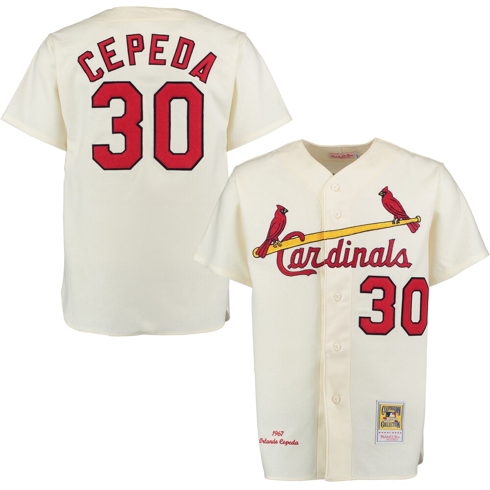 Orlando Cepeda 1967 St. Louis Cardinals Mitchell & Ness Home Throwback Baseball Jersey - Cream