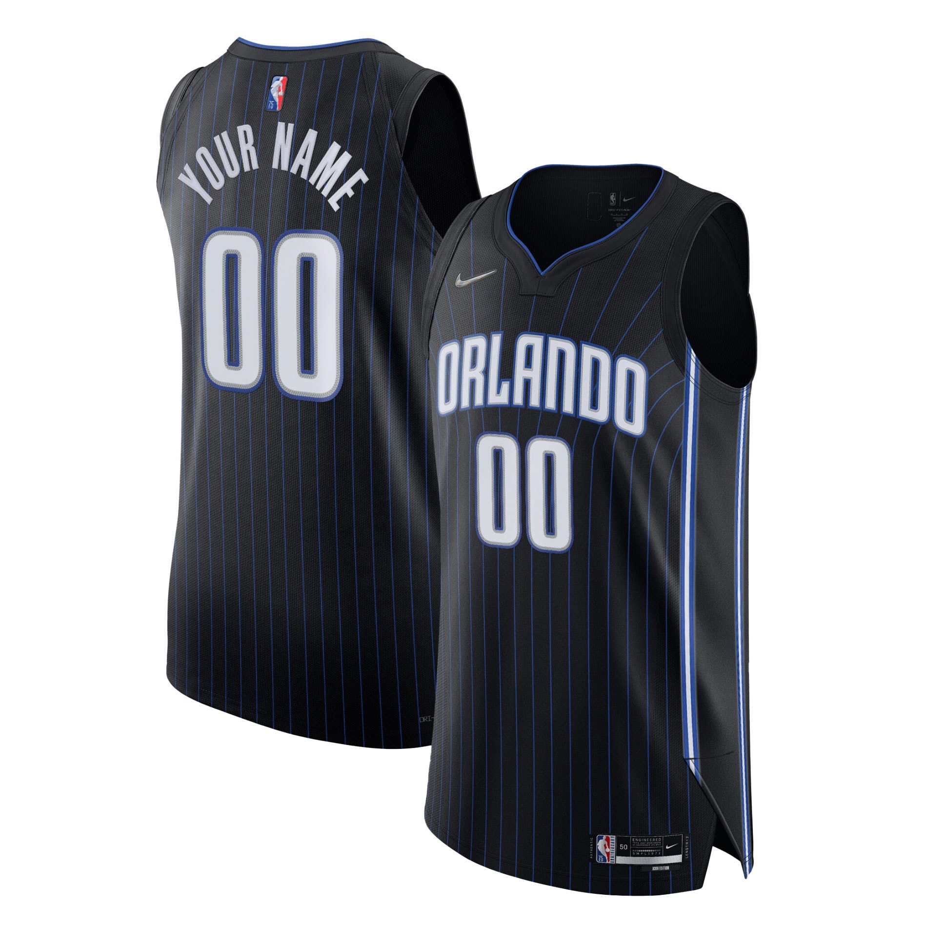 Orlando Magic 2021/22 Diamond Authentic Custom Jersey - Icon Edition - Black