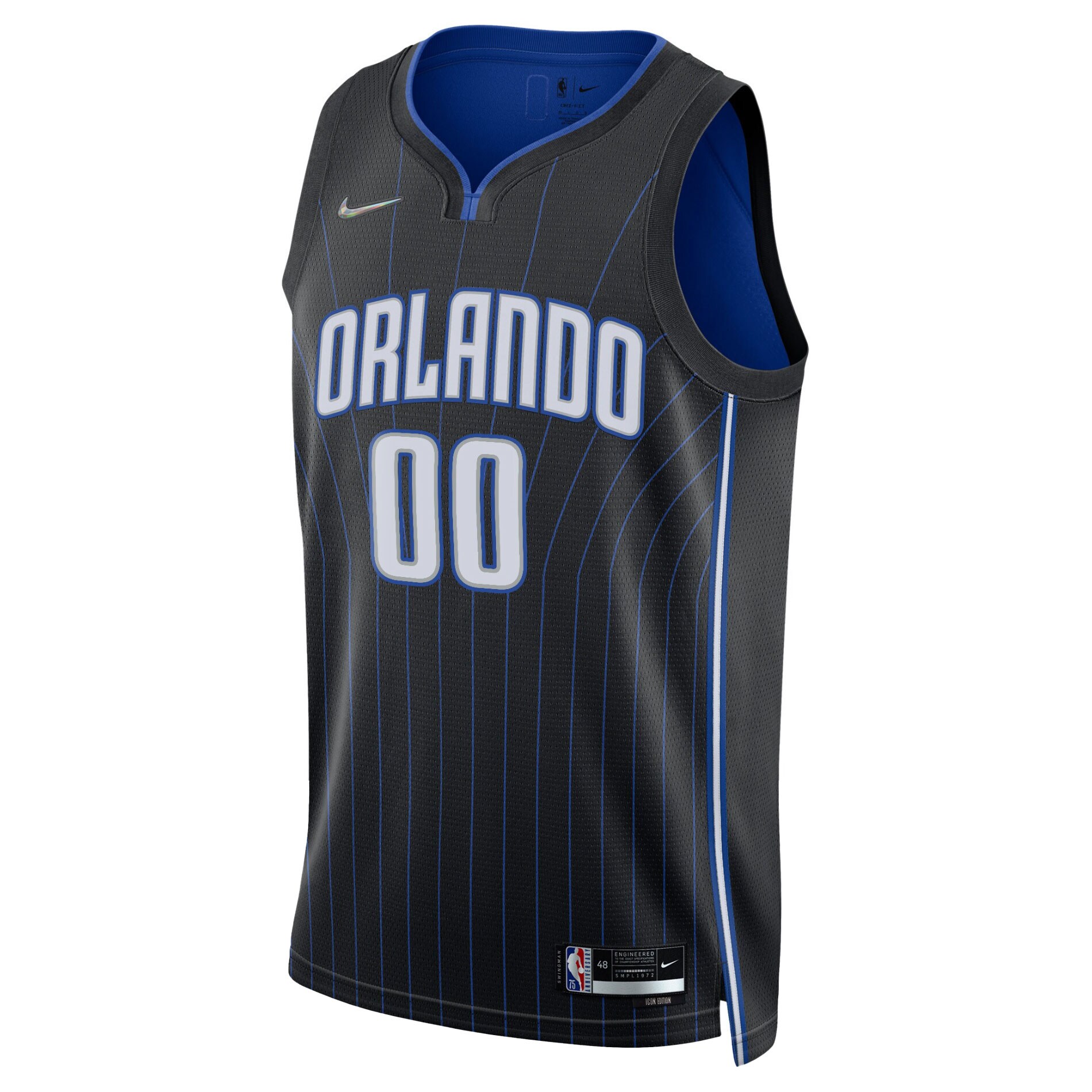 Alternative view of Orlando Magic 2021/22 Diamond Swingman Custom Jersey - Icon Edition - Black