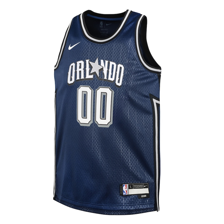 Alternative view of Orlando Magic 2023/24 City Edition Swingman Custom YOUTH Jersey - Navy - JS885 