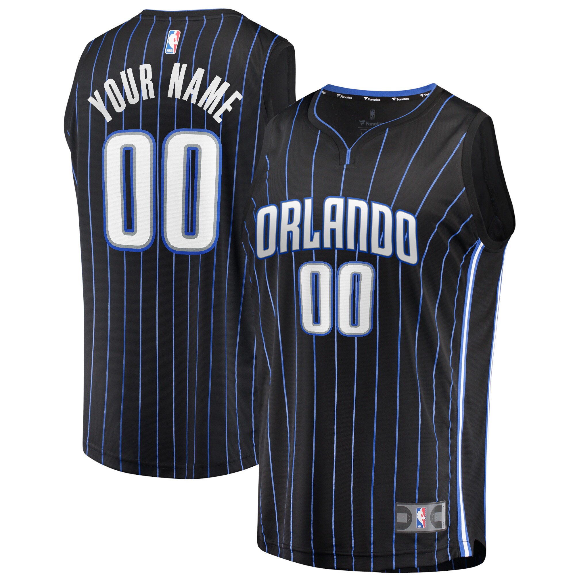 Orlando Magic Fanatics Fast Break Custom Basketball Jersey - Black - Icon Edition