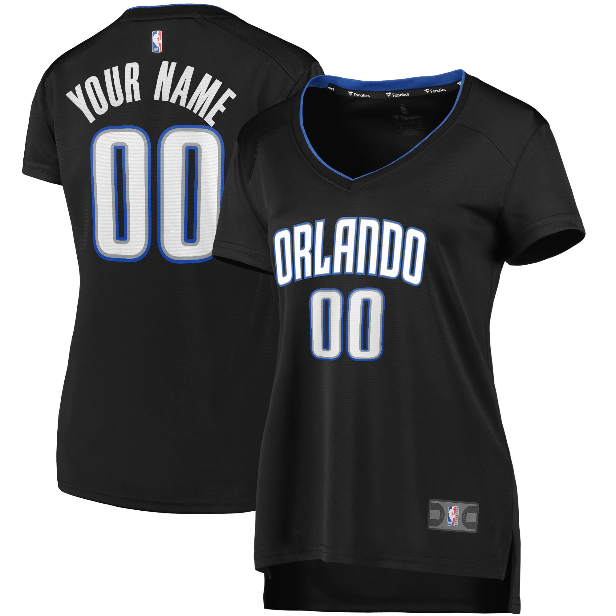 Orlando Magic Fanatics Women's Fast Break Replica Custom Basketball Jersey Black - Icon Edition