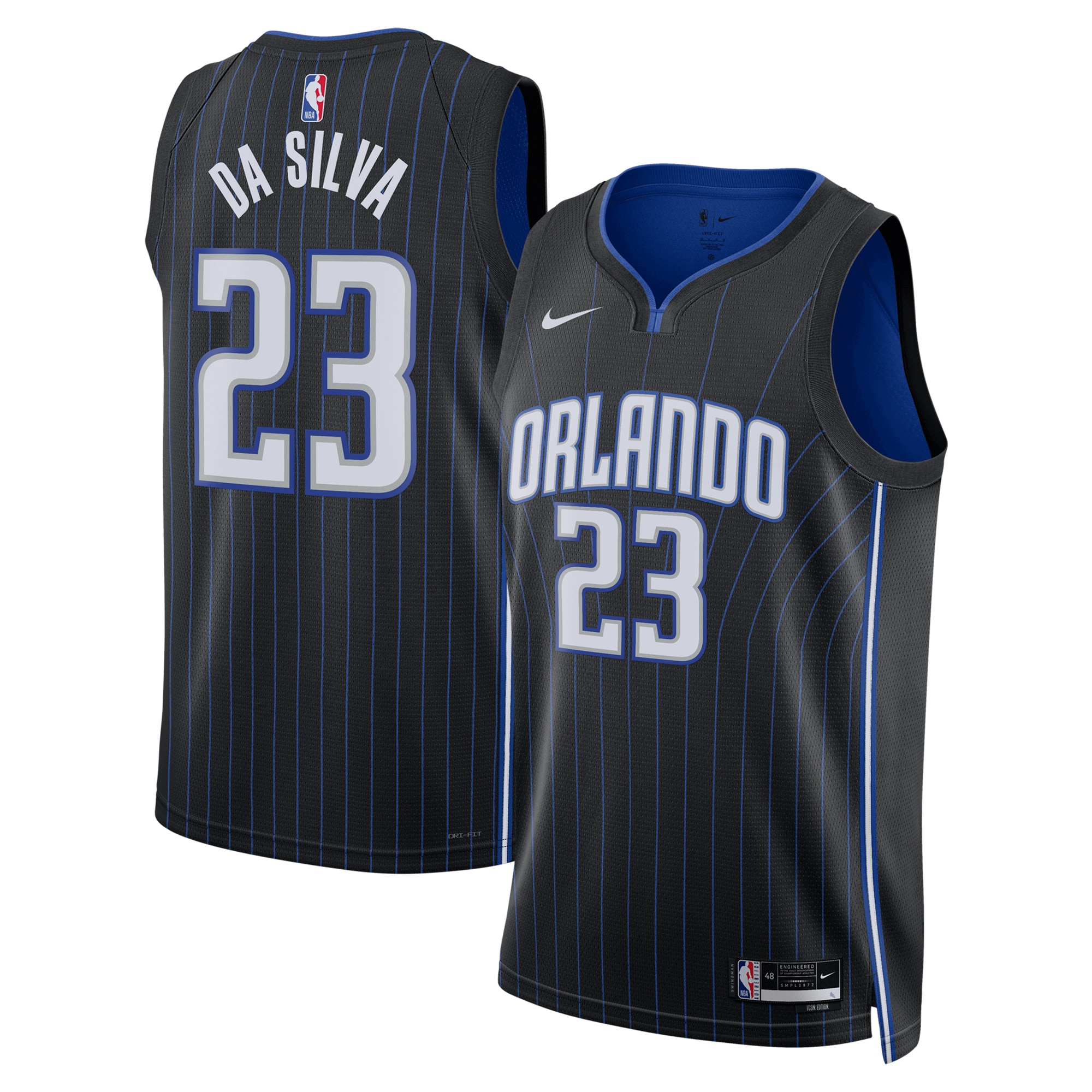 Orlando Magic Icon Swingman Jersey - Black - Tristan da Silva - Unisex - JS959 
