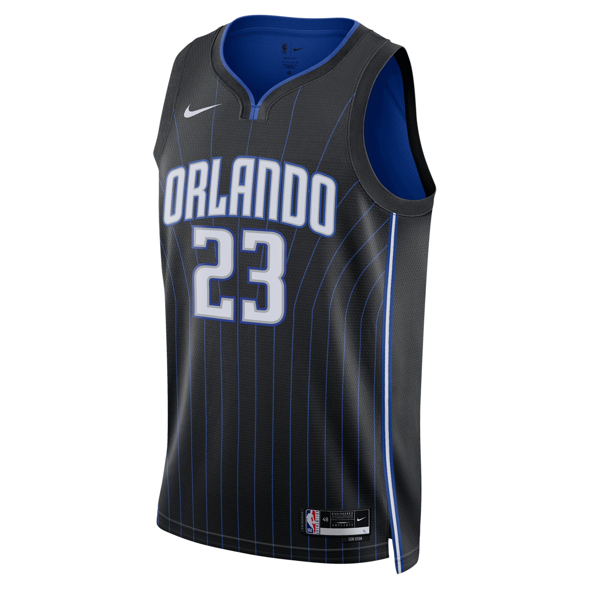 Alternative view of Orlando Magic Icon Swingman Jersey - Black - Tristan da Silva - Unisex - JS959 