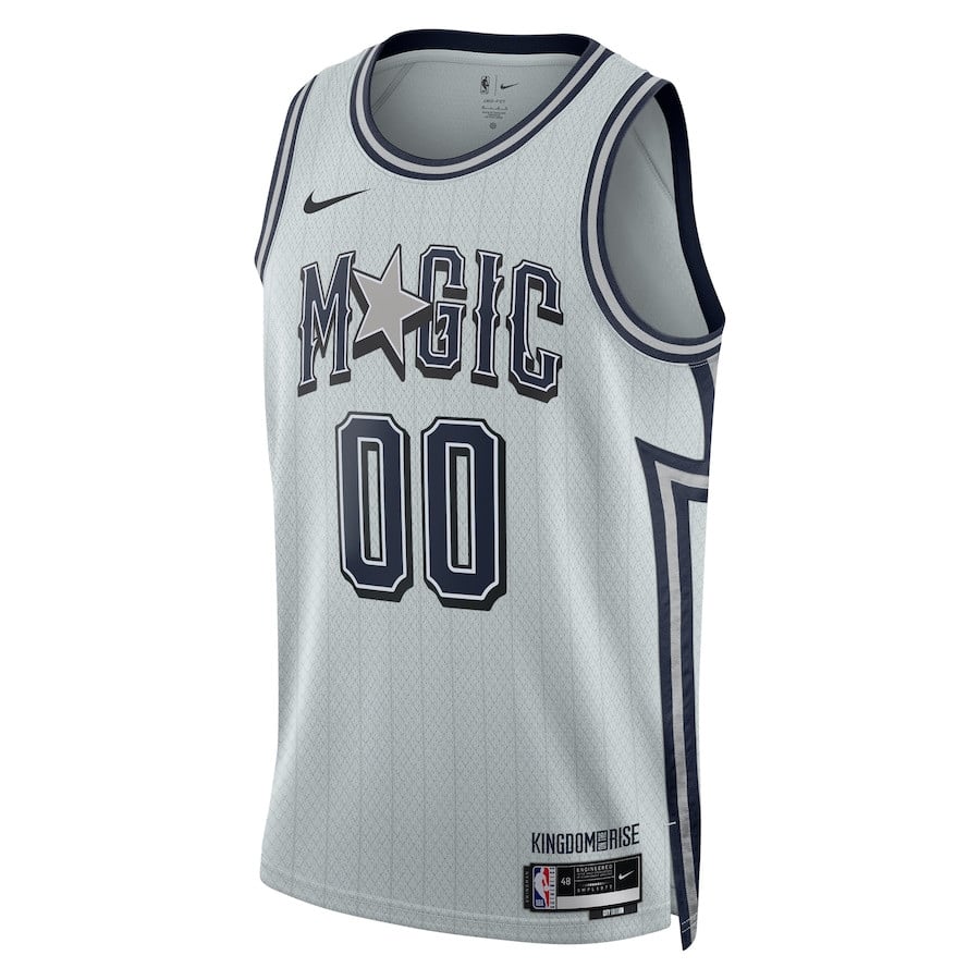 Alternative view of Orlando Magic Unisex 2024/25 Custom Swingman Basketball Jersey - City Edition - Silver - JS995 