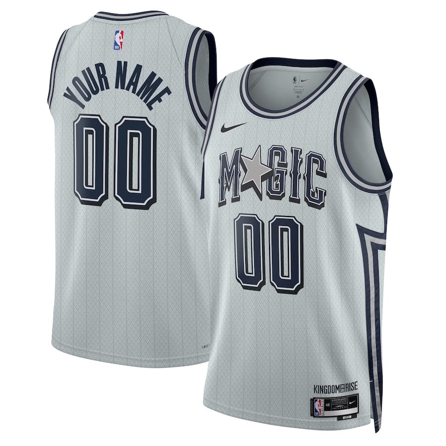 Orlando Magic Unisex 2024/25 Custom Swingman Basketball Jersey - City Edition - Silver - JS995 