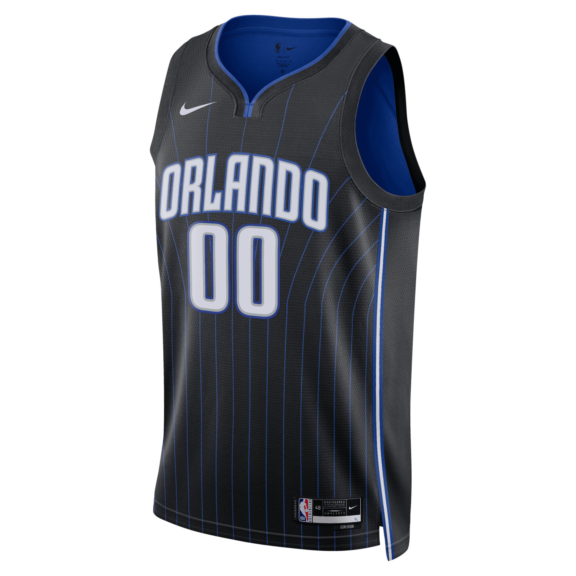Alternative view of Orlando Magic Unisex Swingman Custom Basketball Jersey Black - Icon Edition