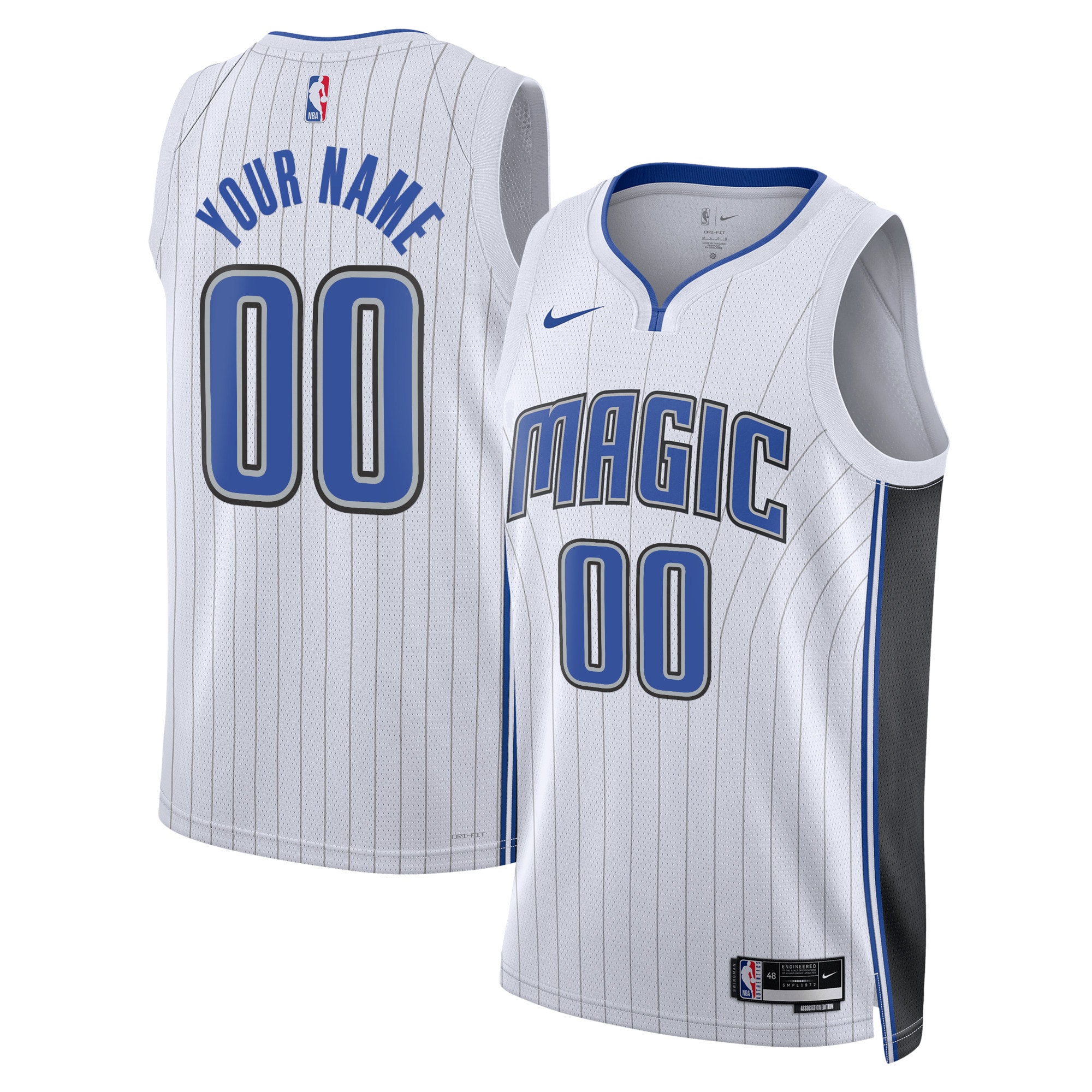Orlando Magic Unisex Swingman Custom Basketball Jersey White - Association Edition