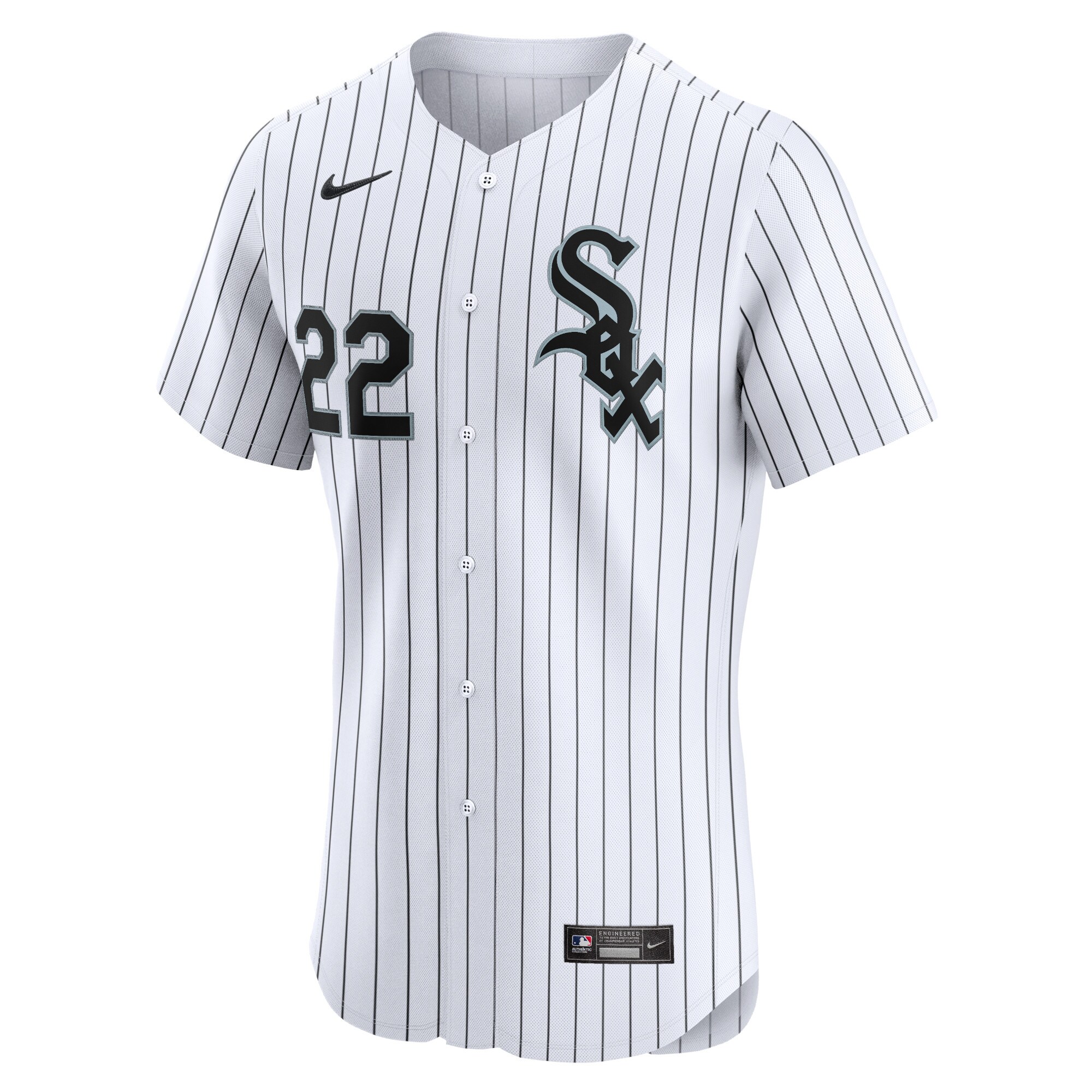 Alternative view of Oscar Colas Chicago White Sox Home Elite Player Baseball Jersey - White