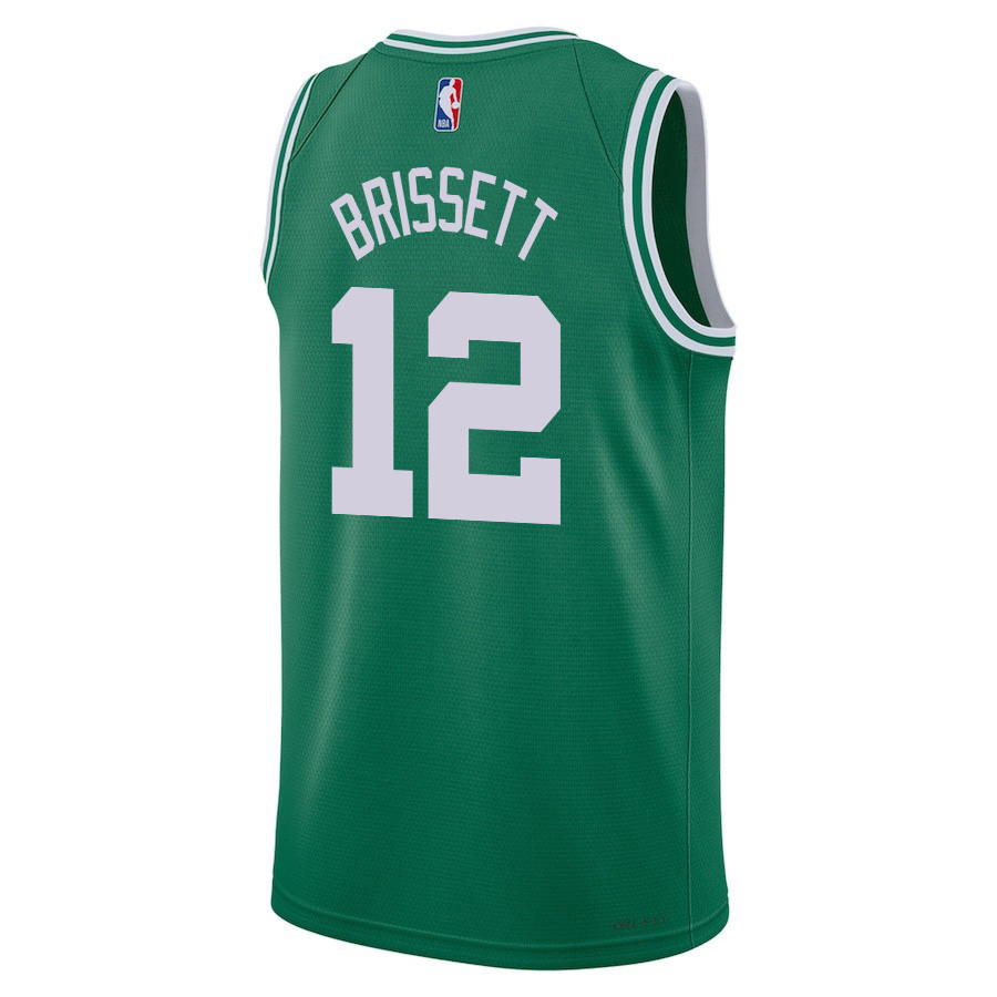Alternative view of Oshae Brissett 12 Boston Celtics 2024 FINALS CHAMPIONS Basketball Jersey - Icon Edition - Kelly Green - JS921