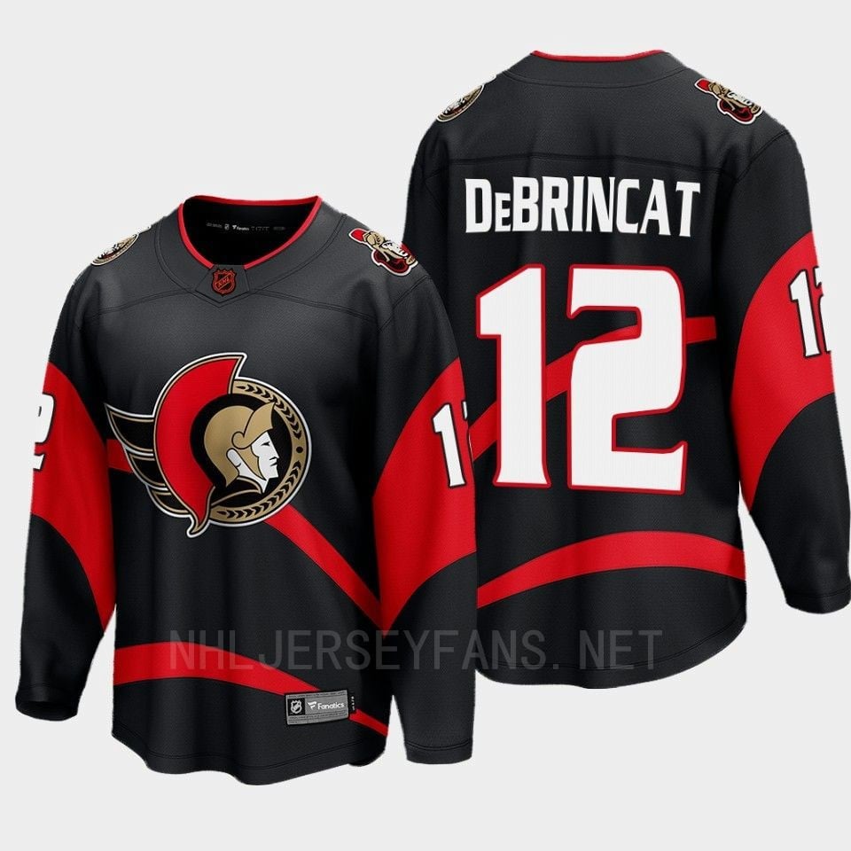 Ottawa Senators 2022 Alex DeBrincat 12 Special Edition 2.0 Black Hockey Jersey Breakaway Player - JS500 