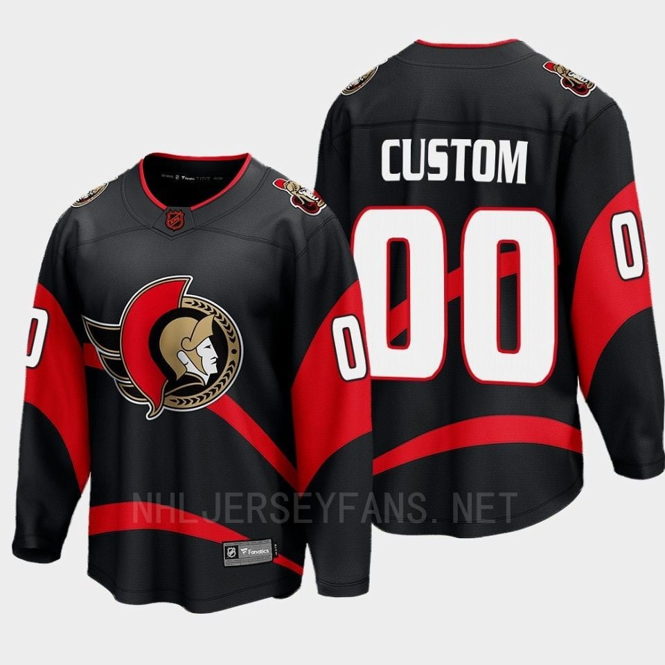 Ottawa Senators 2022 Custom 00 Special Edition 2.0 Black Hockey Jersey Breakaway Player - JS437 