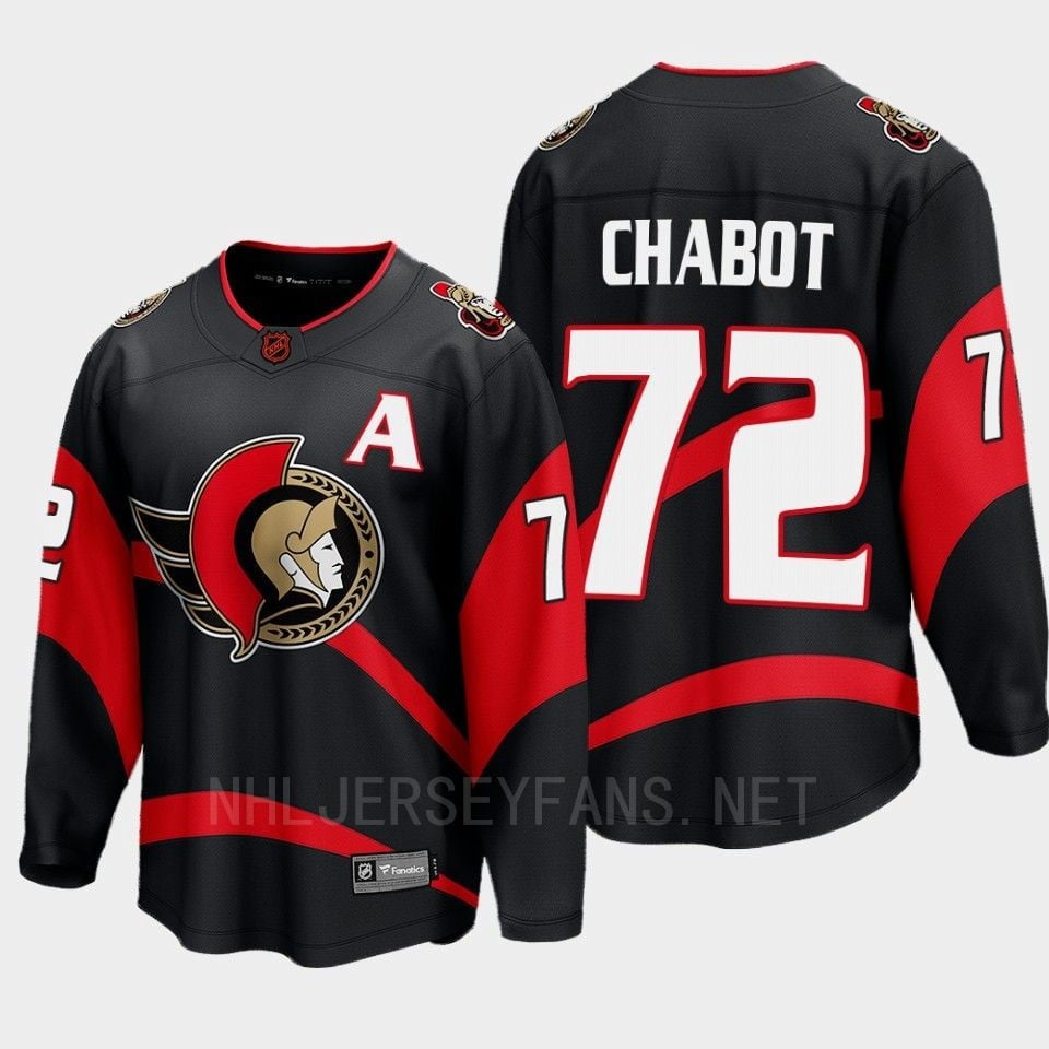 Ottawa Senators 2022 Thomas Chabot 72 Special Edition 2.0 Black Hockey Jersey Breakaway Player - JS697 