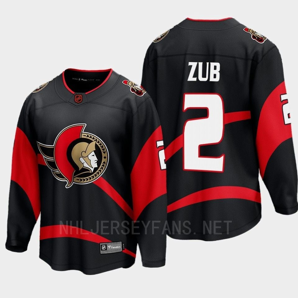 Ottawa Senators Artyom Zub 2 Special Edition 2.0 Black Hockey Jersey Breakaway Player - JS134 