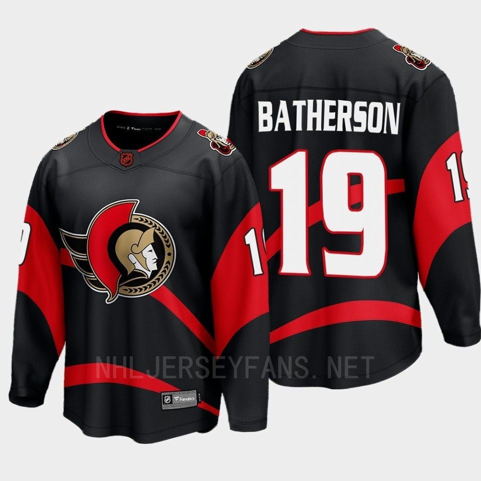 Ottawa Senators Drake Batherson 19 Special Edition 2.0 Black Hockey Jersey Breakaway Player - JS566 