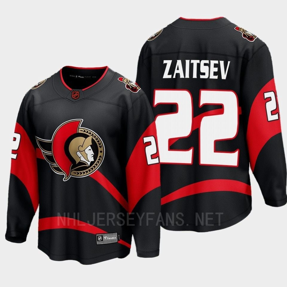 Ottawa Senators Nikita Zaitsev 22 Special Edition 2.0 Black Hockey Jersey 2022 Breakaway Player - JS581 