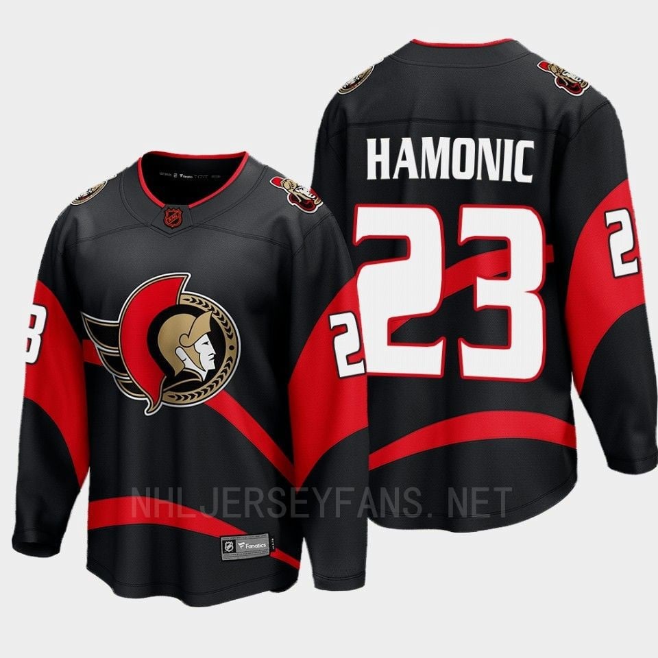 Ottawa Senators Travis Hamonic 23 Special Edition 2.0 Black Hockey Jersey Breakaway Player - JS673 