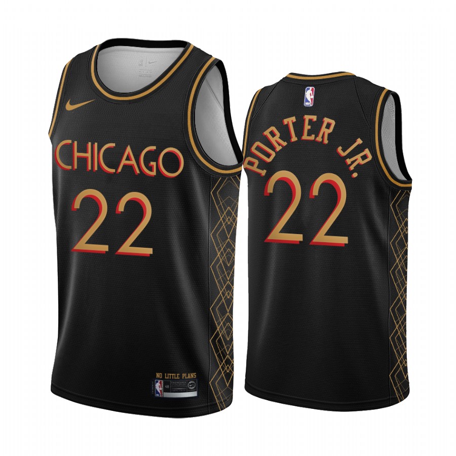 Otto Porter Jr. Chicago Bulls Black Motor City Edition No Little Plans 2020-21 Basketball Jersey
