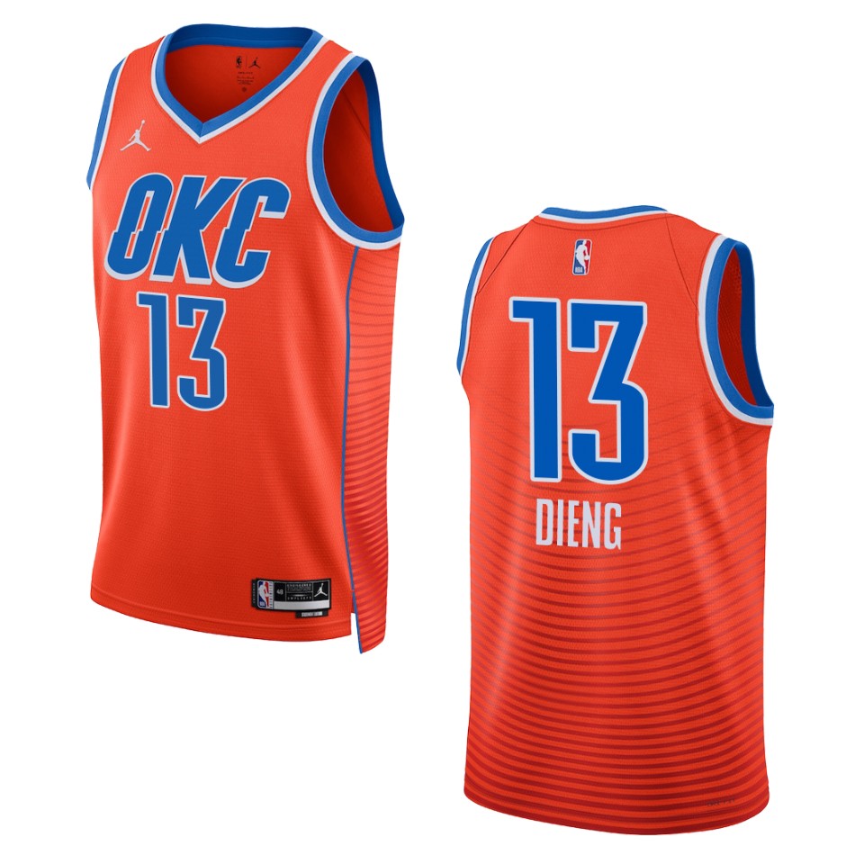 Ousmane Dieng Orange Statement Edition 2022-23 Oklahoma City Thunder Swingman Basketball Jersey