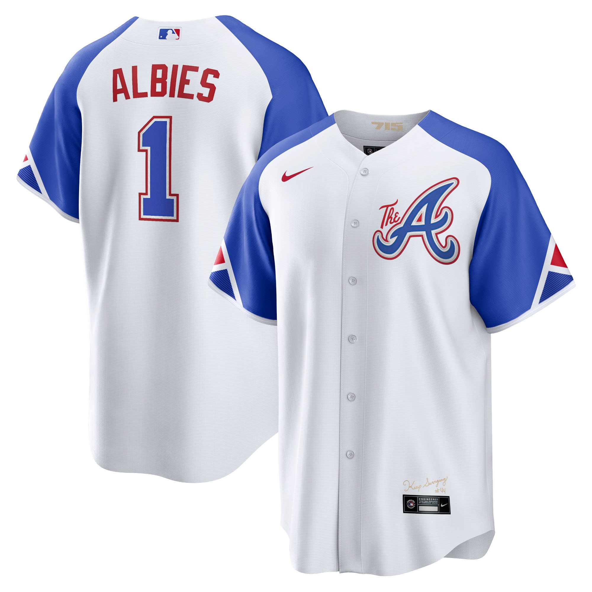 Ozzie Albies Atlanta Braves 2023 City Connect Replica Player Baseball Jersey - White