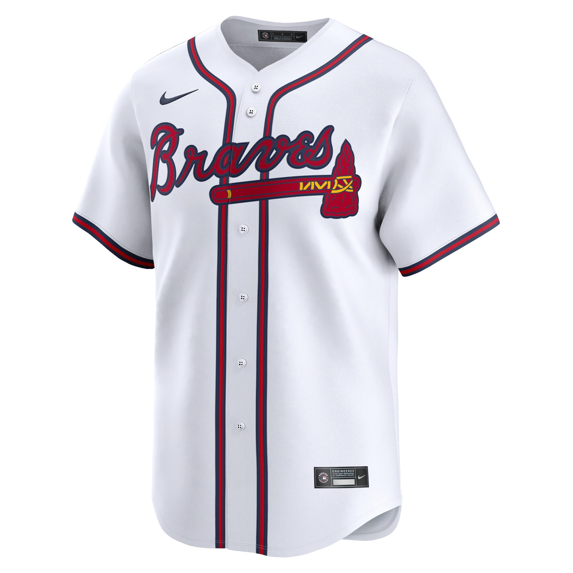 Alternative view of Ozzie Albies Atlanta Braves Home Limited Player Baseball Jersey - White