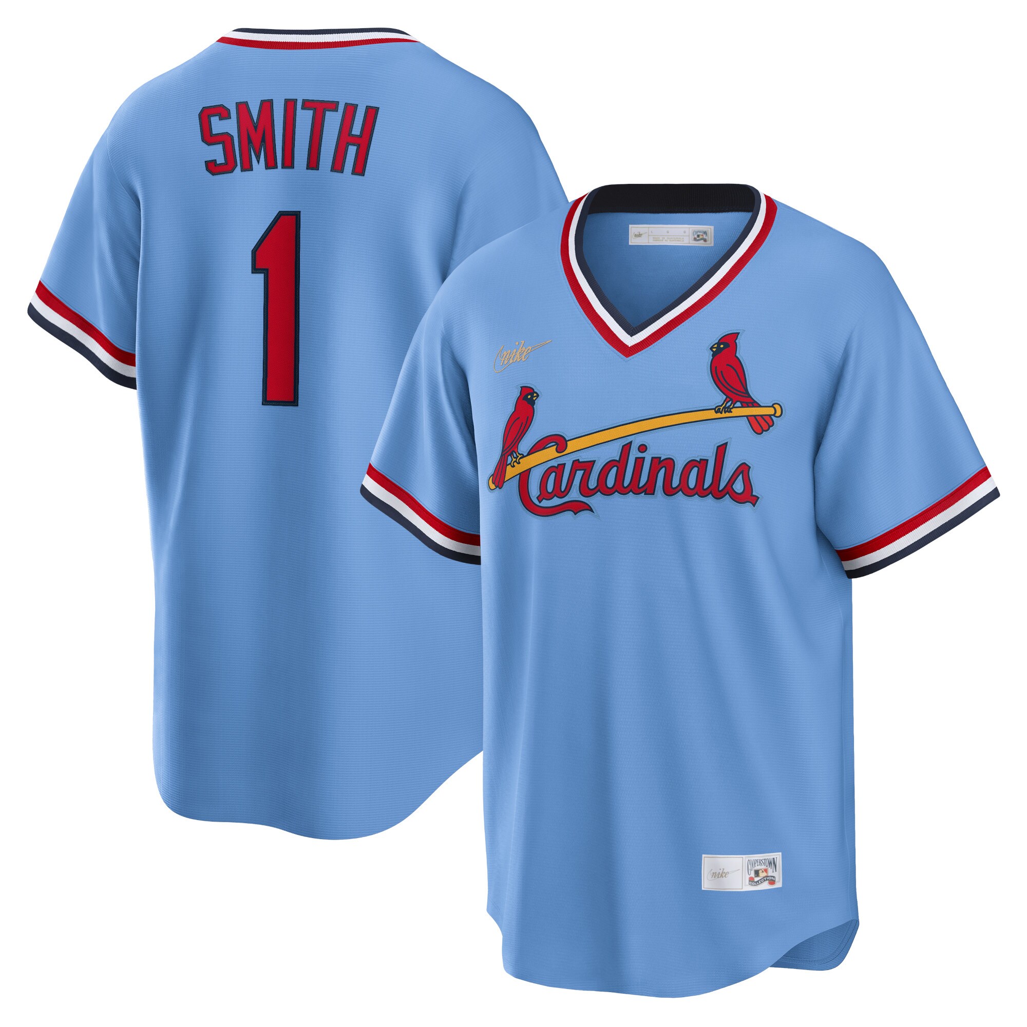 Ozzie Smith St. Louis Cardinals Road Cooperstown Collection Player Baseball Jersey – Light Blue