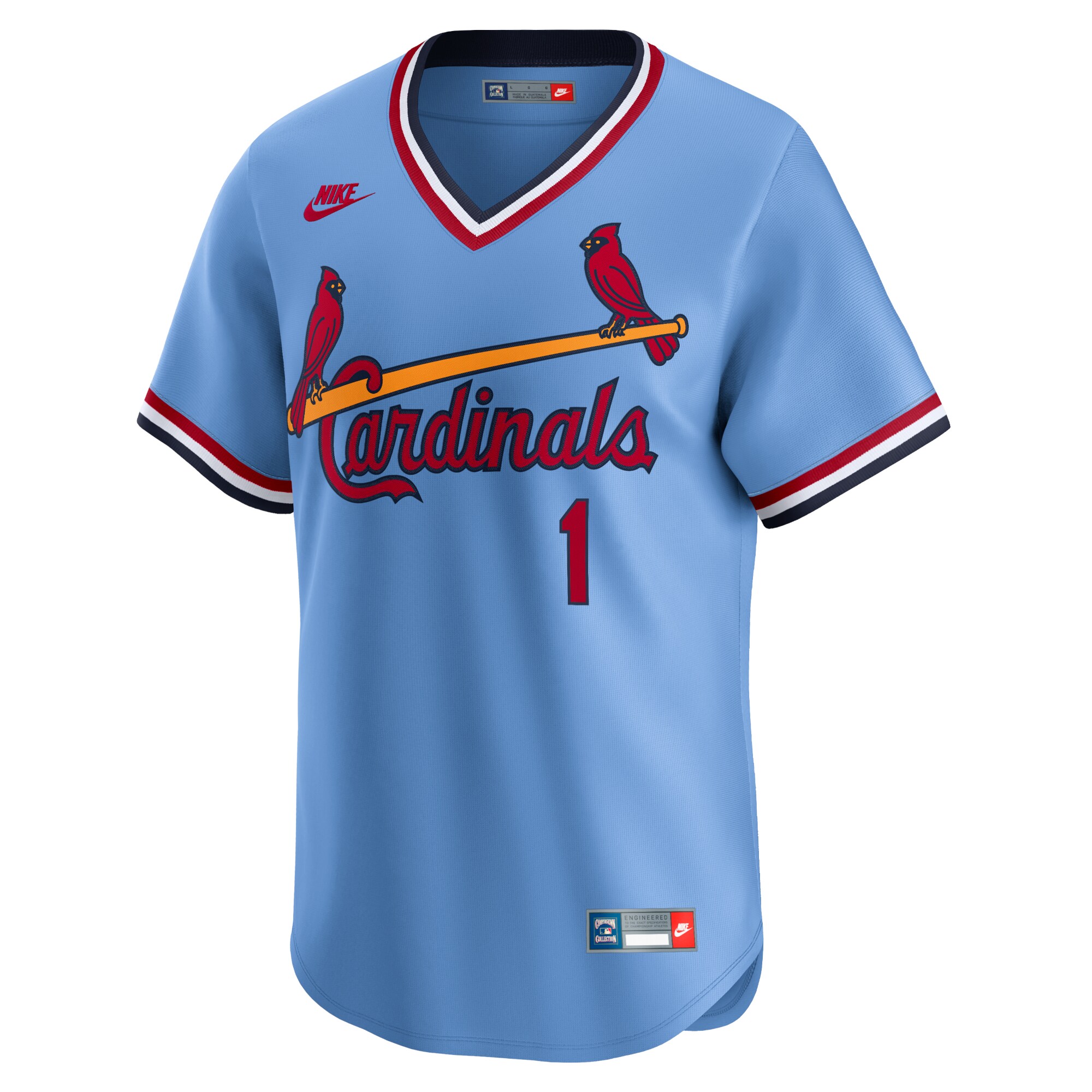 Alternative view of Ozzie Smith St. Louis Cardinals Throwback Cooperstown Limited Baseball Jersey - Royal