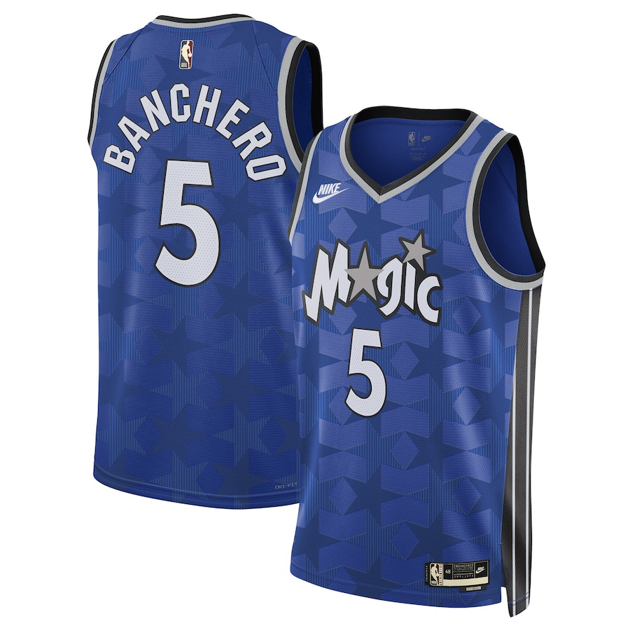 Paolo Banchero 5 Orlando Magic Unisex 2023/24 Swingman Basketball Jersey – Classic Edition - Blue - JS885 
