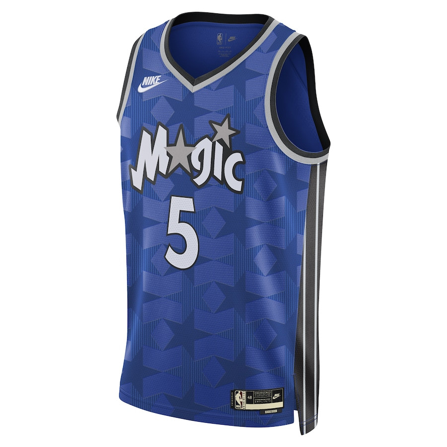 Alternative view of Paolo Banchero 5 Orlando Magic Unisex 2023/24 Swingman Basketball Jersey – Classic Edition - Blue - JS885 