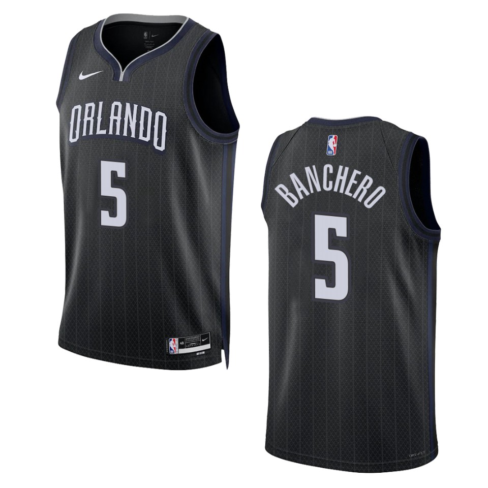Paolo Banchero City Edition Orlando Magic 2022-23 Black Swingman Basketball Jersey