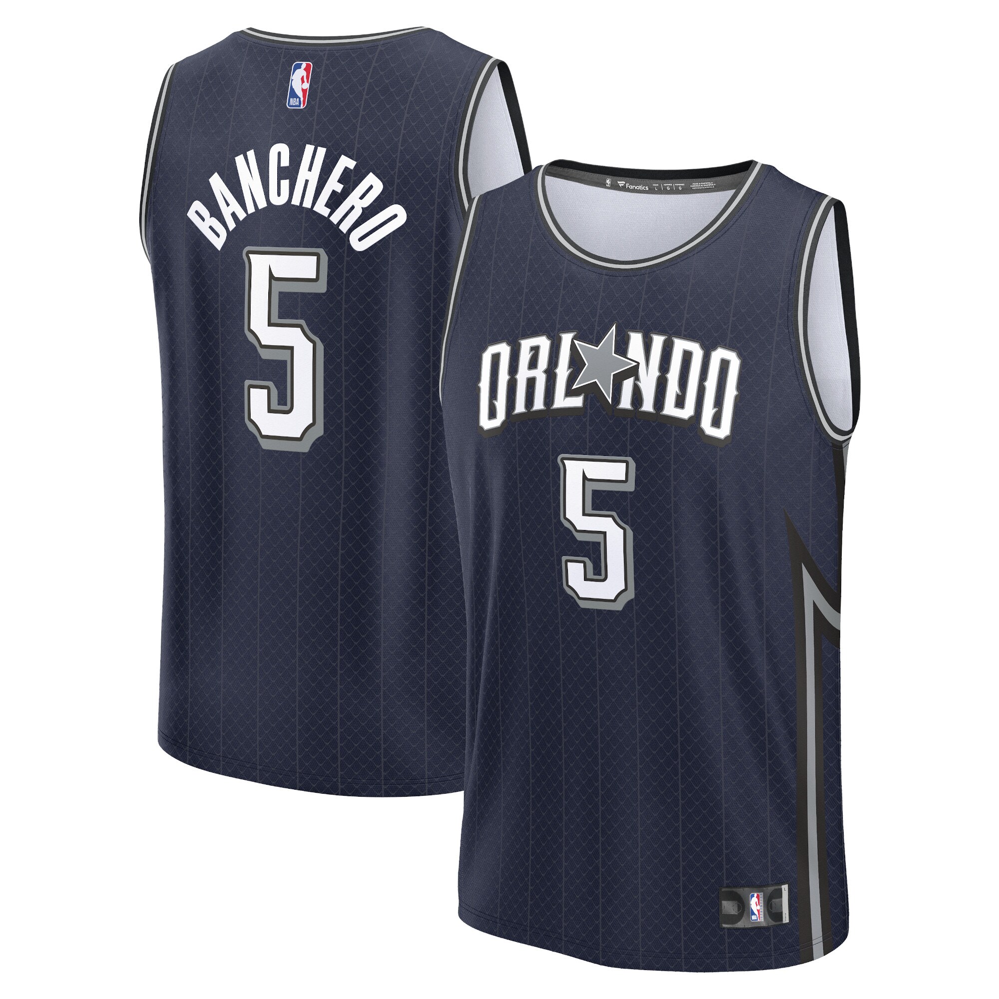 Paolo Banchero Orlando Magic Fanatics Fast Break Basketball Jersey - Navy - City Edition
