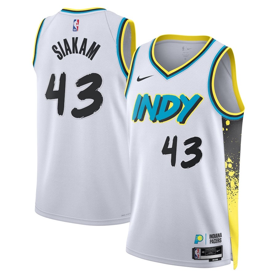 Pascal Siakam 43 Indiana Pacers Unisex 2024/25 Swingman Player Basketball Jersey - City Edition - White - JS266 