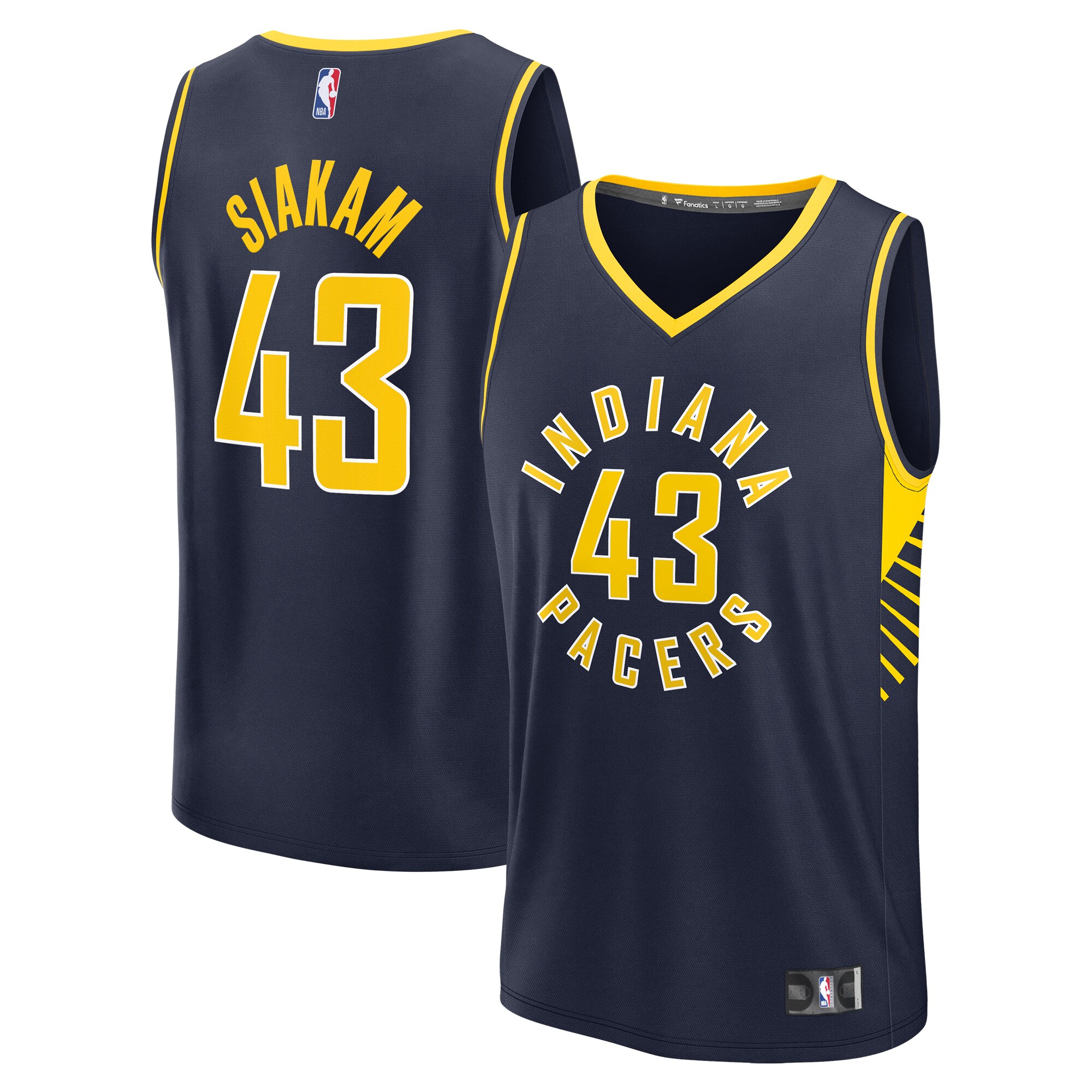 Pascal Siakam Indiana Pacers Fanatics Youth Fast Break Player Basketball Jersey - Icon Edition - Navy
