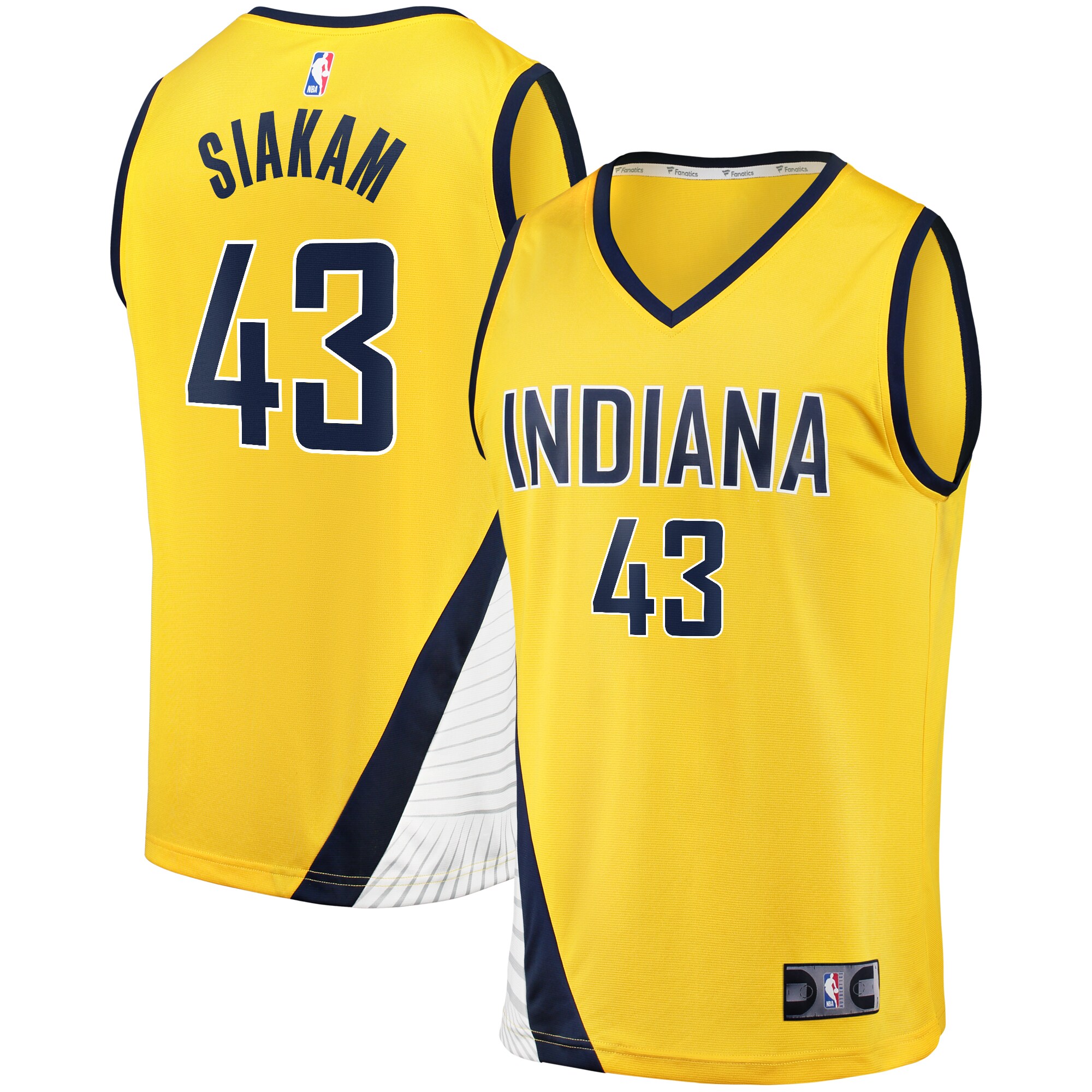 Pascal Siakam Indiana Pacers Fanatics Youth Fast Break Player Basketball Jersey - Statement Edition - Gold