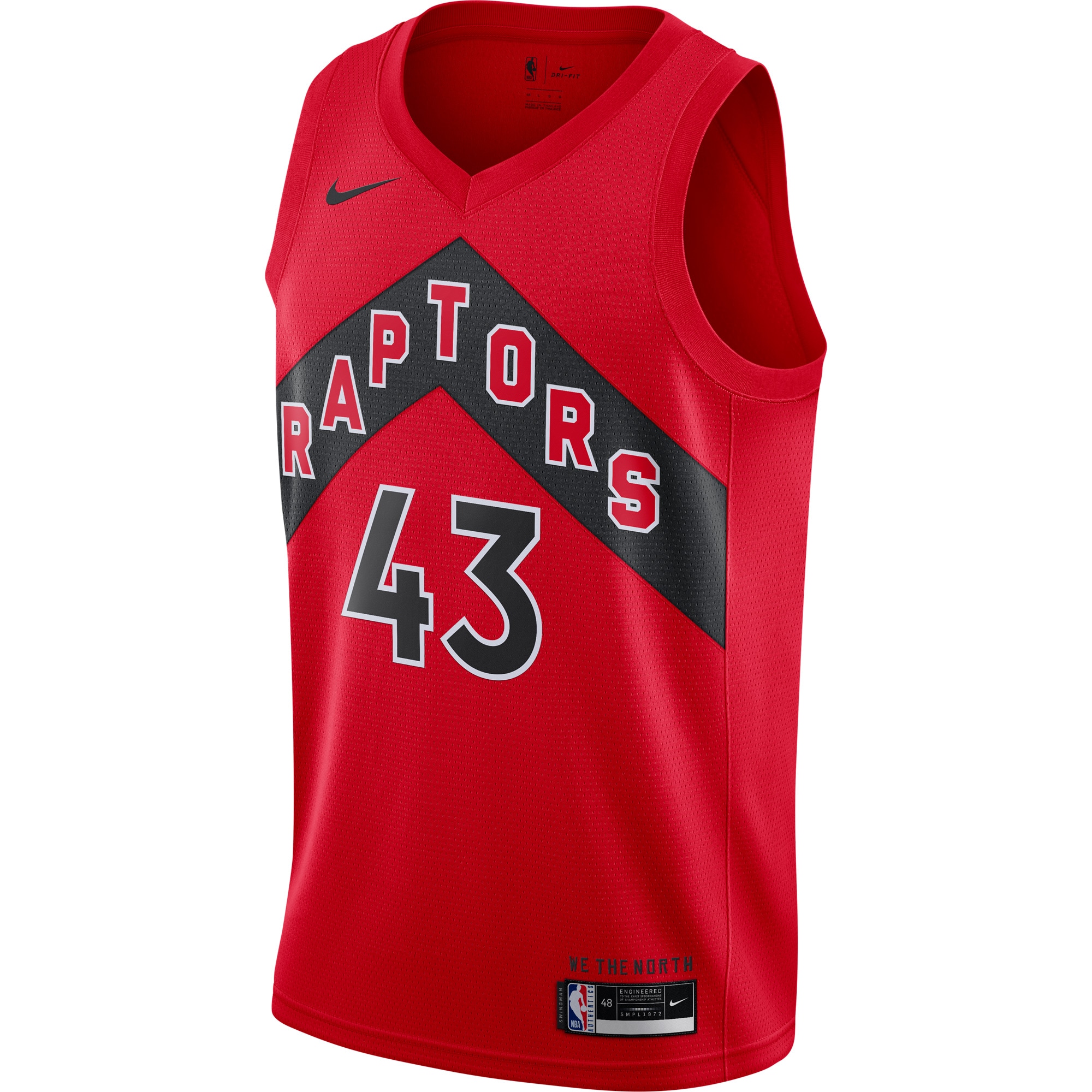 Alternative view of Pascal Siakam Toronto Raptors 2020/21 Icon Swingman Basketball Jersey - Red