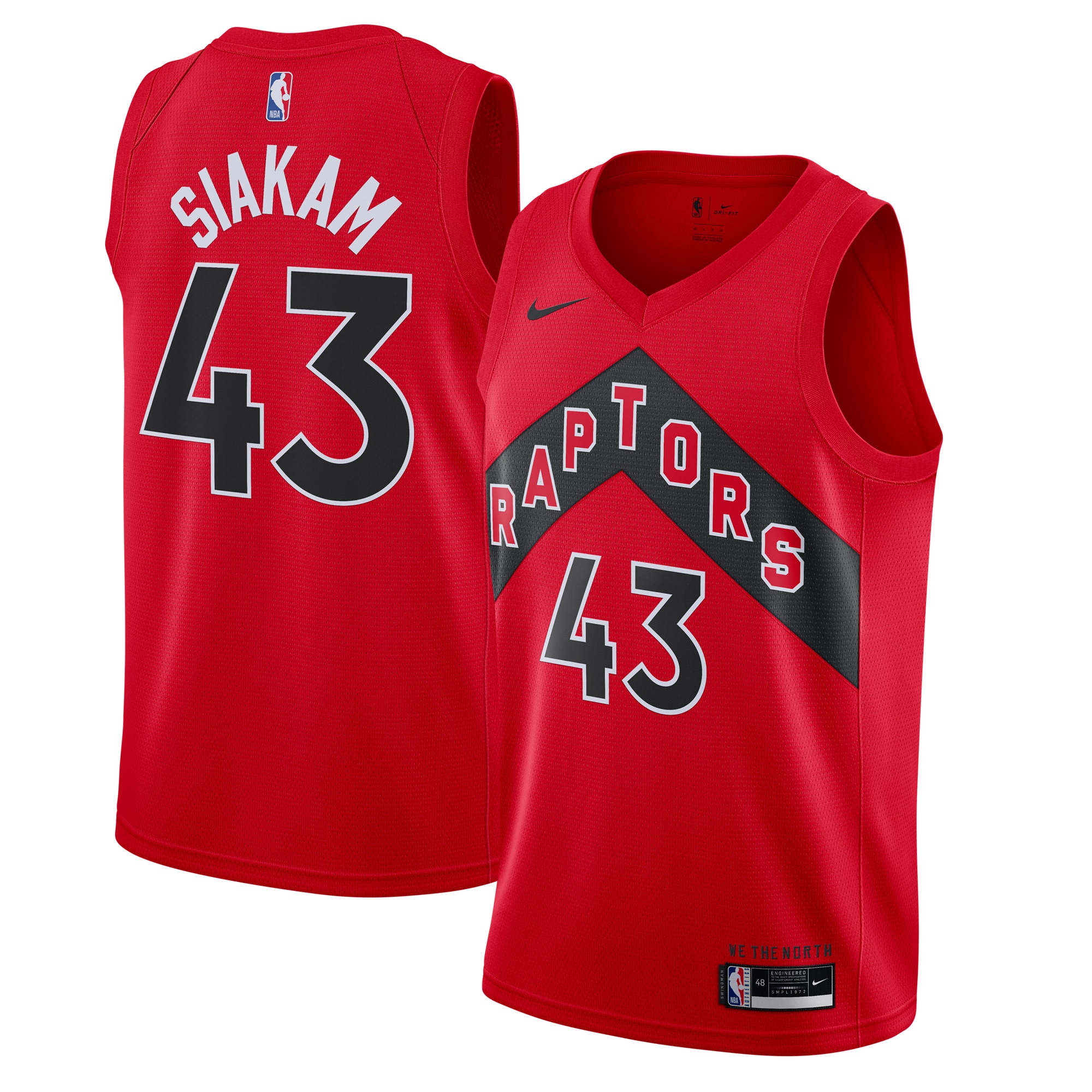 Pascal Siakam Toronto Raptors 2020/21 Icon Swingman Basketball Jersey - Red